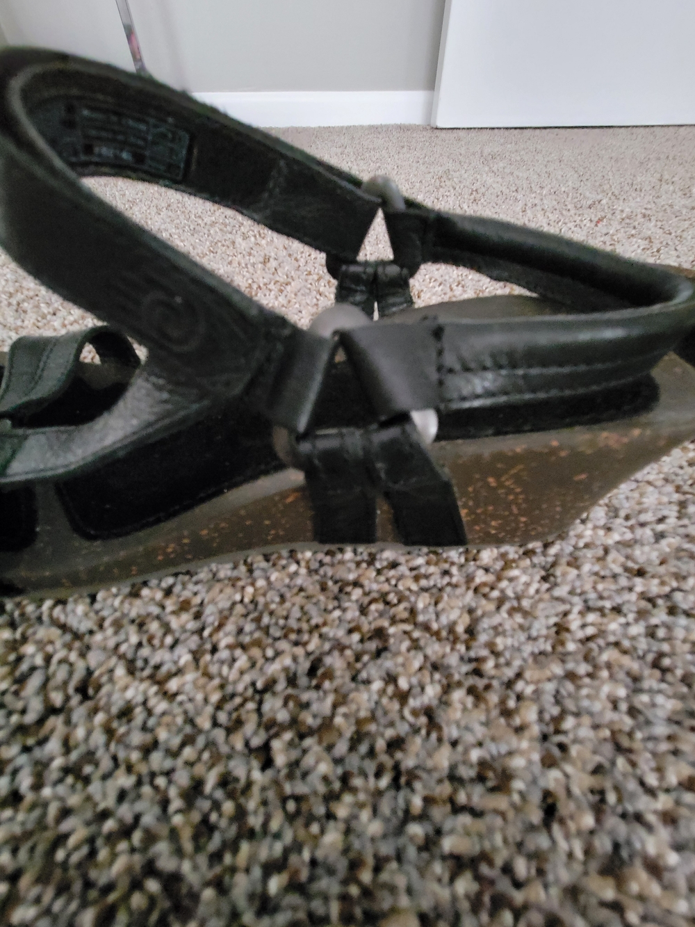 Teva Women's Black Leather Slingback Sandals - Picture 11 of 12